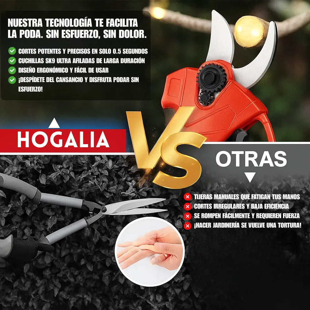 Tijera Profesional Eléctrica Inalámbrica para Poda y Corte