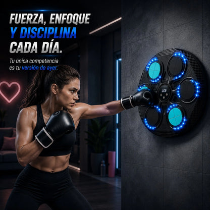Máquina de Boxeo Electrónica de Pared Entrenamiento Interactivo con Luces LED