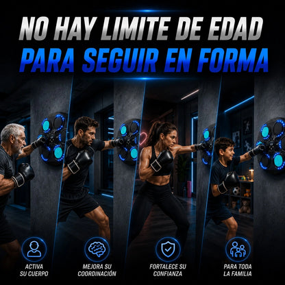 Máquina de Boxeo Electrónica de Pared Entrenamiento Interactivo con Luces LED