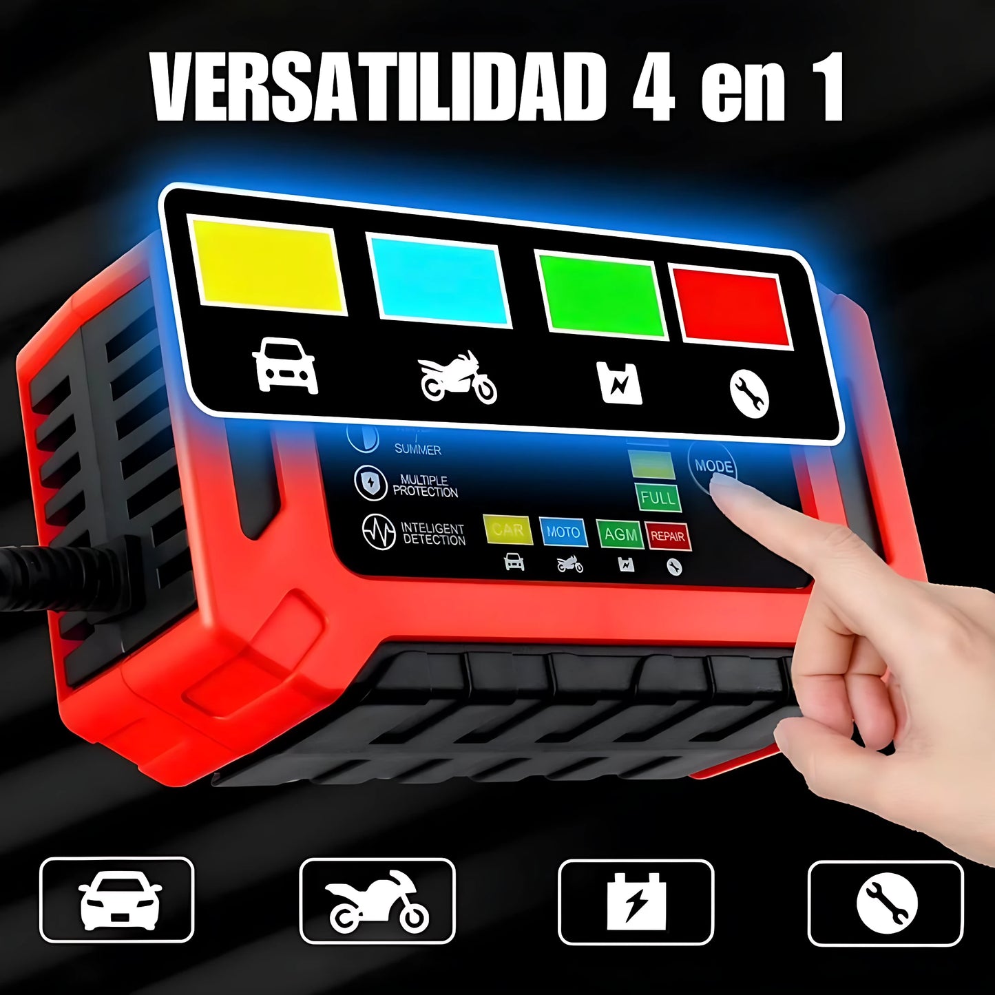 Cargador Inteligente de Batería Multivehículo Universal